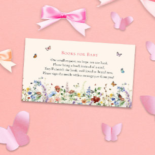 Butterfly & Floral Baby Shooting Books for Baby Begleitkarte