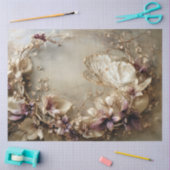 Butterfly & Floral, Botanical Oval Arrangement Seidenpapier (Basteln)