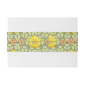 Butterfly Floral botanisch farbig Einladungsbanderole (Rückseitenbeispiel)