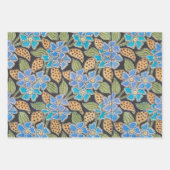 Butterfly Floral botanisch farbig Geschenkpapier Set (Vorderseite 3)