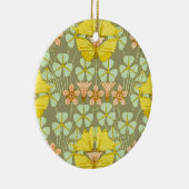 Butterfly Floral botanisch farbig Keramik Ornament (Rechts)