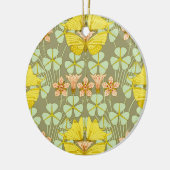 Butterfly Floral botanisch farbig Keramik Ornament (Links)