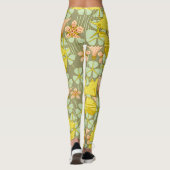 Butterfly Floral botanisch farbig Leggings (Rückseite)