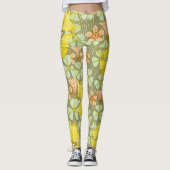Butterfly Floral botanisch farbig Leggings (Vorderseite)