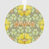 Butterfly Floral botanisch farbig Ornament (Rückseite)