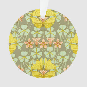 Butterfly Floral botanisch farbig Ornament