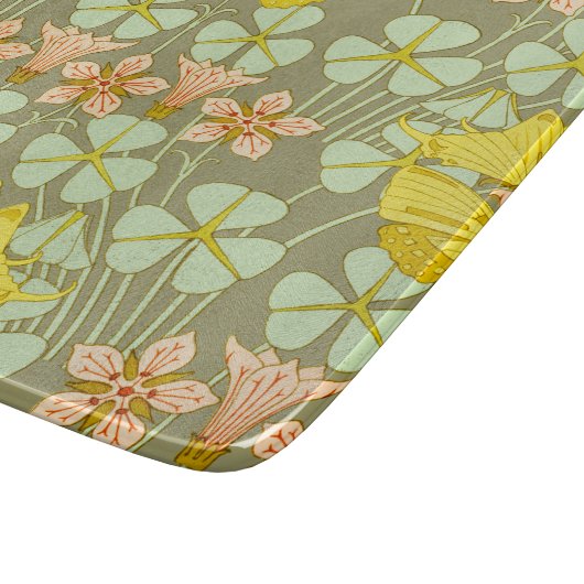 Butterfly Floral botanisch farbig Schneidebrett (Ecke)