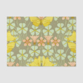 Butterfly Floral botanisch farbig Seidenpapier (Vorderseite)
