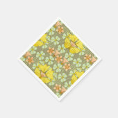 Butterfly Floral botanisch farbig Serviette (Ecke)