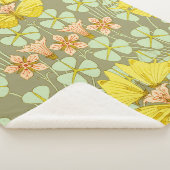 Butterfly Floral botanisch farbig Sherpadecke (3/4)