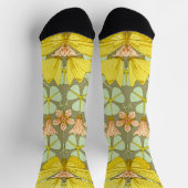 Butterfly Floral botanisch farbig Socken (Oben)