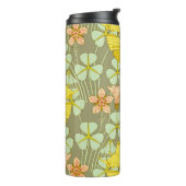 Butterfly Floral botanisch farbig Thermosbecher (Nach links gedreht)