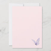 Butterfly Floral Brautparty Einladung (Rückseite)