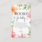 Butterfly Floral Bringen Sie eine Babydusche mit B Begleitkarte (Vorderseite)