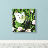 Butterfly Floral Canvas Print Leinwanddruck (Insitu (Holzboden))