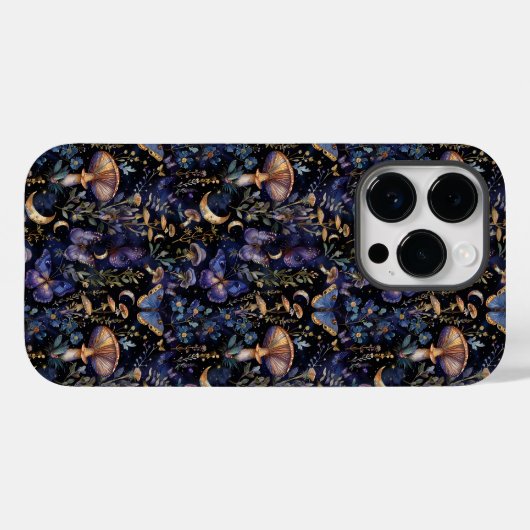 Butterfly Floral Celestial Mystical Pattern Case-Mate iPhone Hülle (Rückseite (Horizontal))