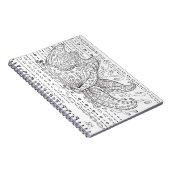 Butterfly Floral Coloring Notebook MADART Notizblock (Rechte Seite)