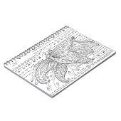 Butterfly Floral Coloring Notebook MADART Notizblock (Linke Seite)