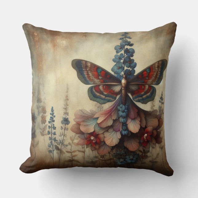 Butterfly Floral Cushion Kissen (Vorderseite)