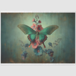 Butterfly Floral Decoupage Seidenpapier