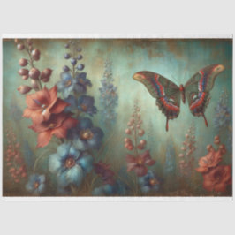 Butterfly Floral Decoupage Seidenpapier