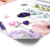 Butterfly Floral Erstes Jahr Foto Meilenstein Post Poster (Ecke)