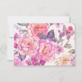 Butterfly Floral Modernes Beileid Beerdigung Dankeskarte (Rückseite)