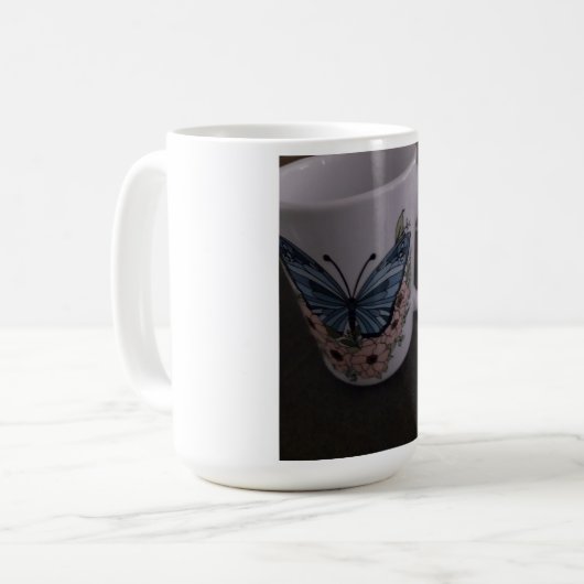 butterfly floral mug kaffeetasse (Vorderseite Links)