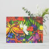 Butterfly Floral Natural Gold Metallic Ankündigung (Stehend Vorderseite)