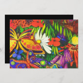 Butterfly Floral Natural Gold Metallic Ankündigung (Vorne/Hinten)