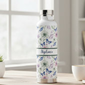 Butterfly Floral Pattern Water Bottle Trinkflasche