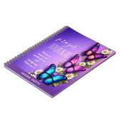 Butterfly Floral Personalized Prayer Journal Notizblock (Linke Seite)