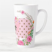 Butterfly Floral Pink Elephant Latte Tasse (Rechts)