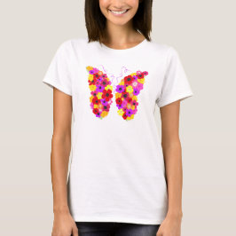 Butterfly Floral Rainbow of Colors Modern T-Shirt