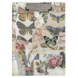 Butterfly Floral Vintag Ephemere Decoupage Klemmbrett