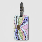 Butterfly Flower Blank Gepäckanhänger (Vorderseite Vertikal)