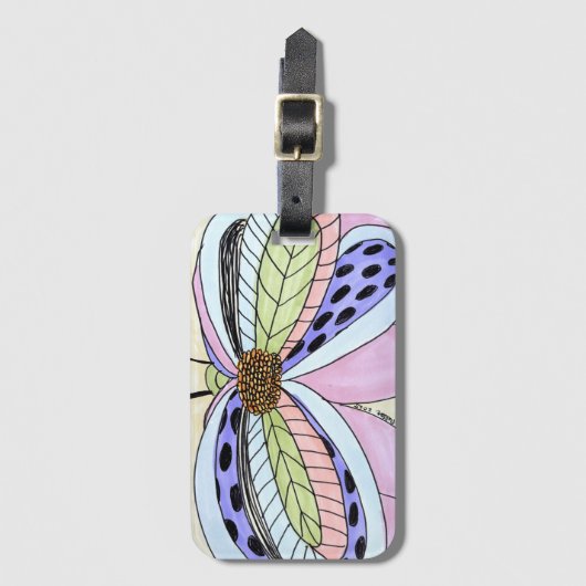 Butterfly Flower Blank Gepäckanhänger (Vorderseite Vertikal)