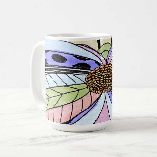 Butterfly Flower Blank Kaffeetasse (Vorderseite Links)