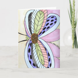 Butterfly Flower Blank Karte