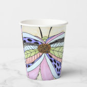 Butterfly Flower Blank Pappbecher (Rückseite)