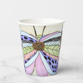 Butterfly Flower Blank Pappbecher (Vorderseite)