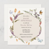 Butterfly Flower Garden Baby Sprinkle Einladung (Vorne/Hinten)