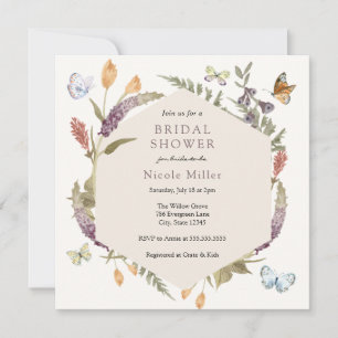 Butterfly Flower Garden Bridal Dusche Einladung