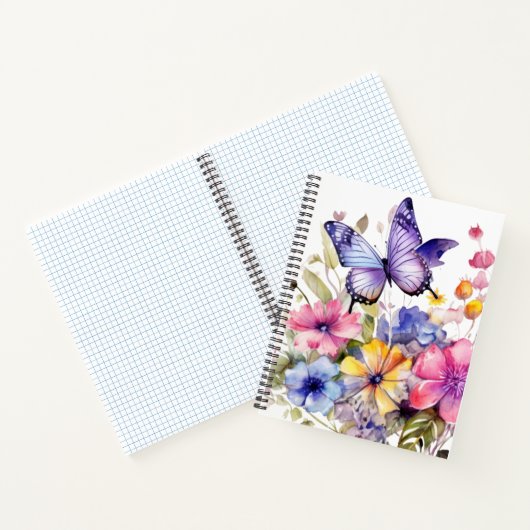 Butterfly flower pattern notizblock (Innenseite)