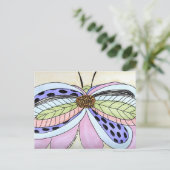 Butterfly Flower Postcard Postkarte (Stehend Vorderseite)