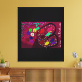 Butterfly Flowering Rose Tree Leinwanddruck (Insitu (Wohnzimmer))