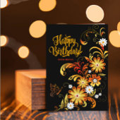 Butterfly & Flowers Birthday Card Karte