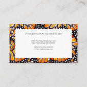 Butterfly Flügel Monarch farbenfroh modern Visitenkarte (Rückseite)