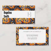 Butterfly Flügel Monarch farbenfroh modern Visitenkarte (Vorne/Hinten)