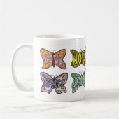 Butterfly Flügel Word Art Inspiration Kaffee Cup Kaffeetasse (Links)